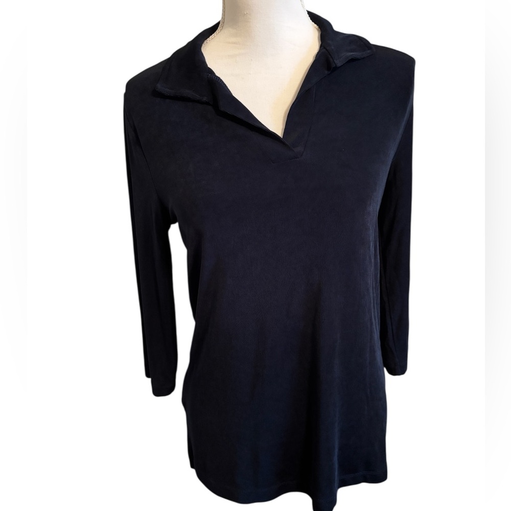 Chicos Travelers top blouse Navy Blue Women’s size 4-6 Chicos size 0